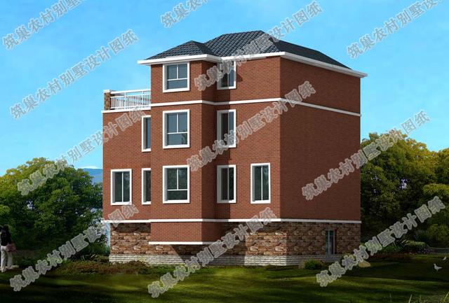 四層農(nóng)村自建房，帶架空層車庫+天面花園，簡(jiǎn)單大氣，造價(jià)40萬。