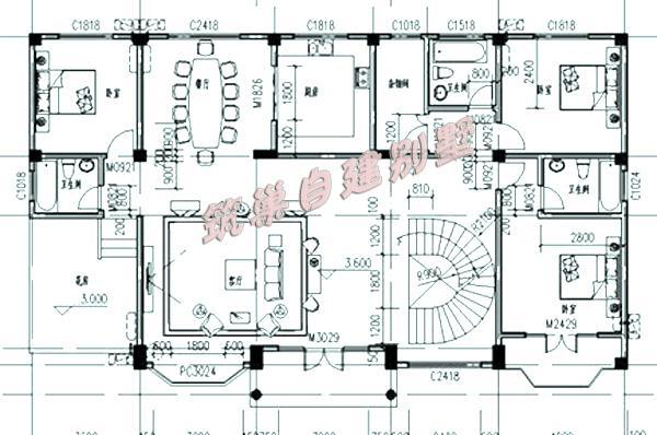 二層農(nóng)村自建別墅設(shè)計圖，帶鍋爐房+陽光房，適合北方人建造，造價35-40萬。