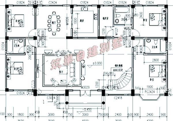 二層農(nóng)村自建別墅設(shè)計圖，帶鍋爐房+陽光房，適合北方人建造，造價35-40萬。