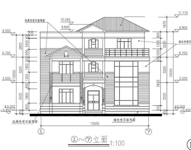 三層復式別墅設(shè)計圖，帶露臺，外觀時尚大方，造價30萬。