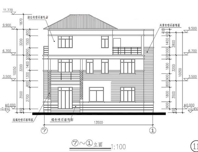 三層復式別墅設(shè)計圖，帶露臺，外觀時尚大方，造價30萬。
