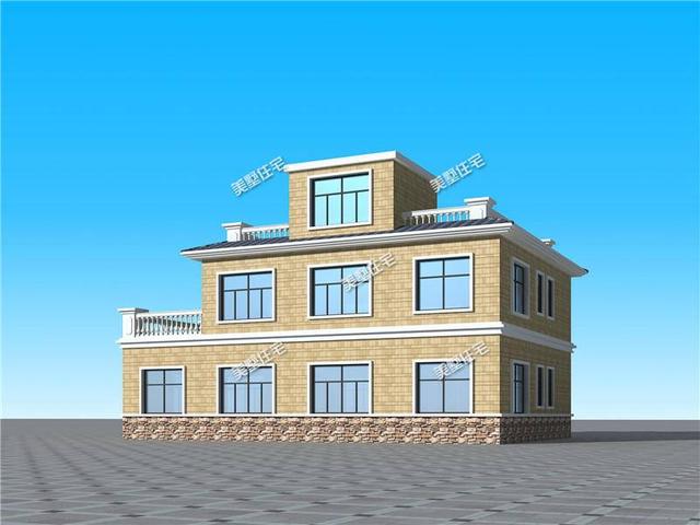 二層簡(jiǎn)歐別墅設(shè)計(jì)圖，外觀干凈優(yōu)美，結(jié)構(gòu)緊湊實(shí)用，帶空中花園，是你喜歡的款式嗎？