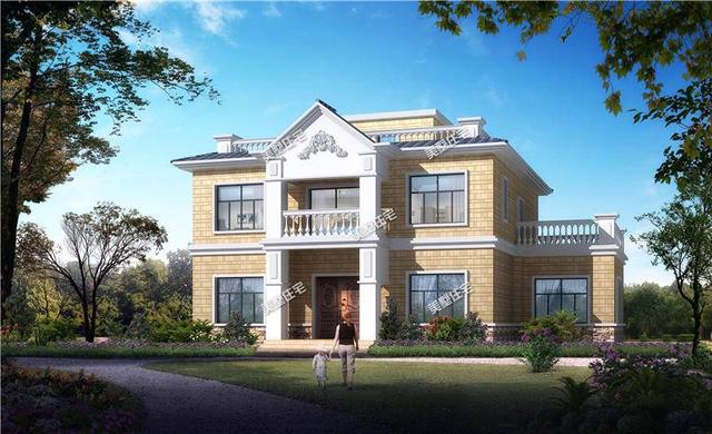 二層簡(jiǎn)歐別墅設(shè)計(jì)圖，外觀干凈優(yōu)美，結(jié)構(gòu)緊湊實(shí)用，帶空中花園，是你喜歡的款式嗎？