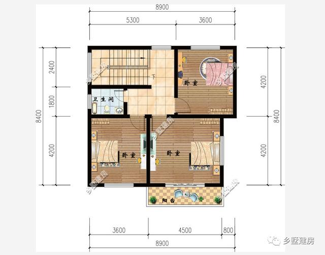 三層簡單的田園風(fēng)自建房，占地面積73.61平方米，讓你享有富有朝氣的慢生活！