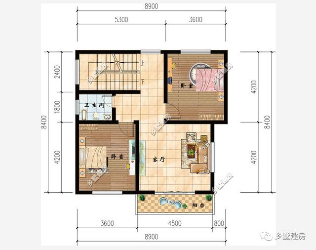 三層簡單的田園風(fēng)自建房，占地面積73.61平方米，讓你享有富有朝氣的慢生活！