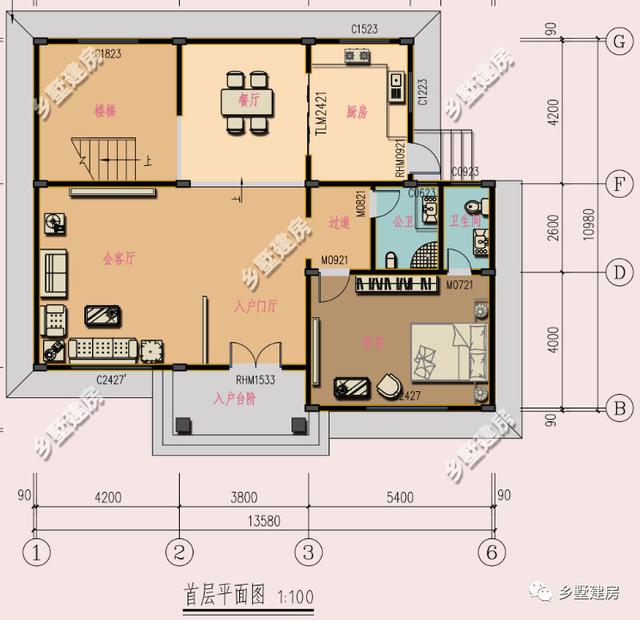 三層農(nóng)村小別墅設(shè)計(jì)圖，堂屋加大露臺(tái)的搭配，讓我也就看了十幾遍，你們喜歡這樣的別墅嗎？