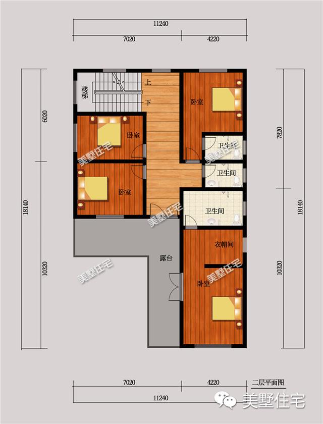 中式二層別墅設計圖，開間小進深大，帶地下酒窖，主體造價55萬左右