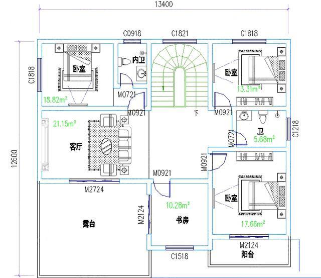 2款二層農(nóng)村小別墅設(shè)計圖，造價不高，適合普通農(nóng)村家庭建造