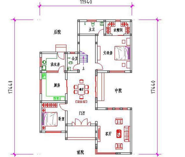 現(xiàn)代風(fēng)格三層別墅設(shè)計(jì)圖，帶庭院，很寬敞，私密性高