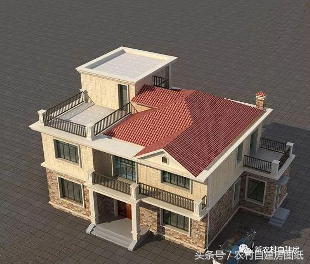 4款農(nóng)村建房別墅設(shè)計(jì)圖，帶獨(dú)立廚房和堂屋，符合農(nóng)村的生活習(xí)慣