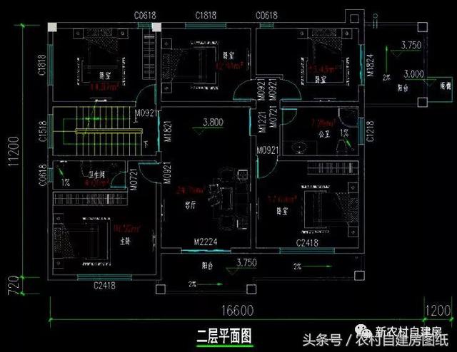 4款農(nóng)村建房別墅設(shè)計(jì)圖，帶獨(dú)立廚房和堂屋，符合農(nóng)村的生活習(xí)慣