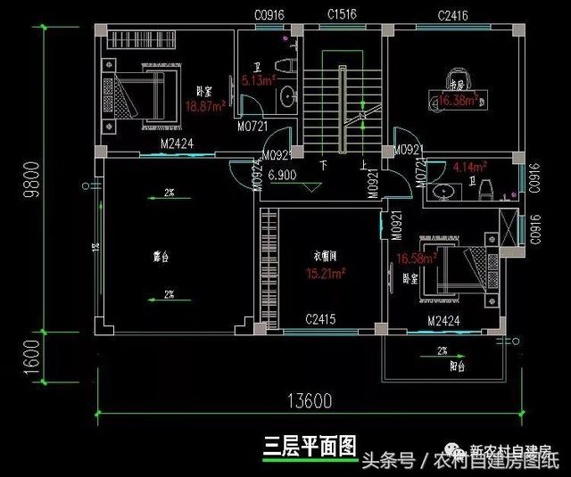 4款農(nóng)村建房別墅設(shè)計(jì)圖，帶獨(dú)立廚房和堂屋，符合農(nóng)村的生活習(xí)慣