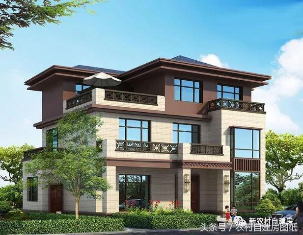 4款農(nóng)村建房別墅設(shè)計(jì)圖，帶獨(dú)立廚房和堂屋，符合農(nóng)村的生活習(xí)慣