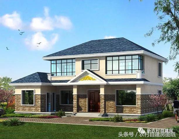 4款農(nóng)村建房別墅設(shè)計(jì)圖，帶獨(dú)立廚房和堂屋，符合農(nóng)村的生活習(xí)慣