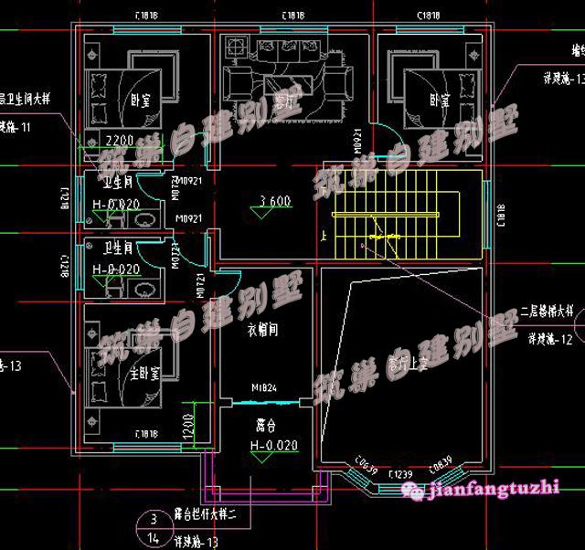 二層帶露臺(tái)斜屋頂農(nóng)村別墅設(shè)計(jì)圖 ，25萬就能建，環(huán)境舒適愜意