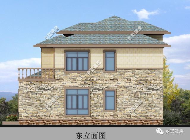 二層農(nóng)村自建房別墅設(shè)計(jì)圖，具有現(xiàn)代感，外觀不易過(guò)時(shí)