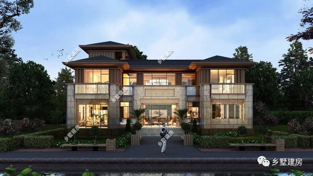 二層農(nóng)村自建房別墅設(shè)計(jì)圖，具有現(xiàn)代感，外觀不易過(guò)時(shí)