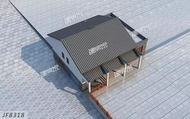 三款農(nóng)村自建別墅設(shè)計圖，帶露臺和院子，一家人坐在院子里其樂融融