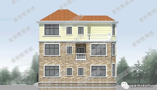 三層新農(nóng)村自建房設(shè)計(jì)圖，35萬(wàn)13×12米6臥帶花園陽(yáng)臺(tái)柴火房，居住舒適