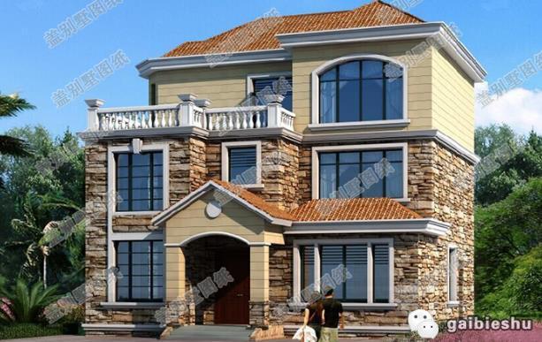 三層新農(nóng)村自建房設(shè)計(jì)圖，35萬(wàn)13×12米6臥帶花園陽(yáng)臺(tái)柴火房，居住舒適