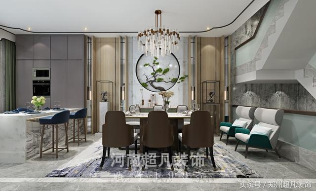 摩登東方風格別墅裝修，用西方的表現技法來展現摩登東方的時尚和時代感！