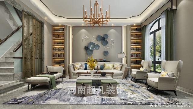 摩登東方風格別墅裝修，用西方的表現技法來展現摩登東方的時尚和時代感！