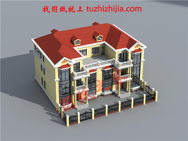 農(nóng)村建房兄弟雙拼三層圖紙，客廳中空，戶型合理