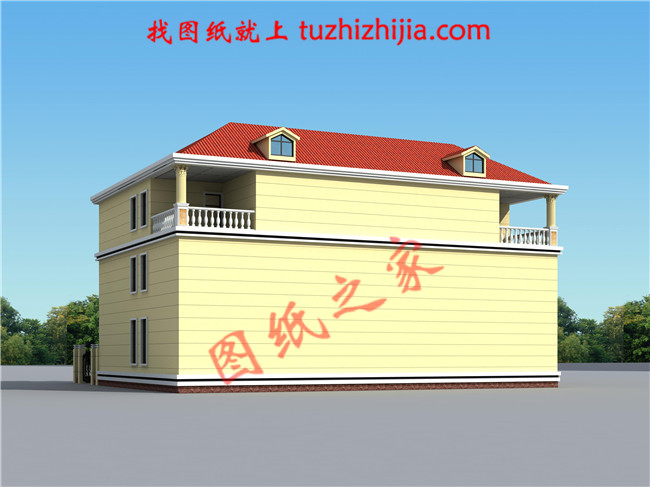 農(nóng)村建房兄弟雙拼三層圖紙，客廳中空，戶型合理