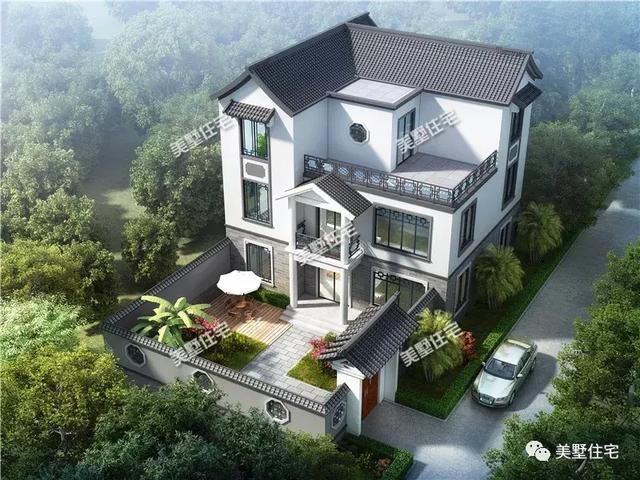 中式帶庭院自建房設計圖，建成后很有韻味，有種歸隱山林的感覺