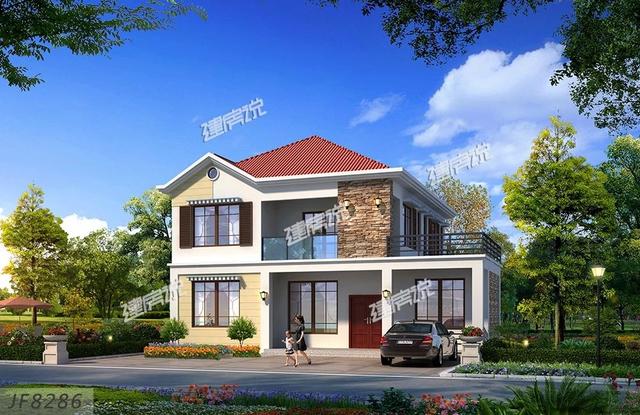 歐式別墅設(shè)計圖，一款別墅，設(shè)計了兩種外觀，喜歡哪種就建哪種