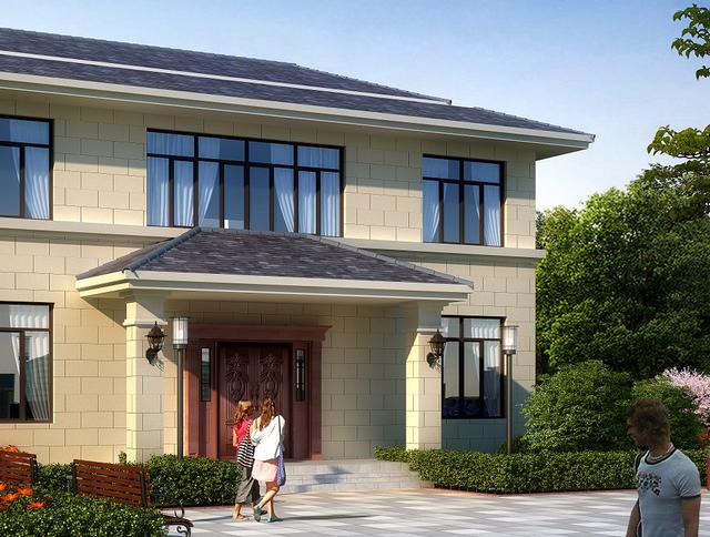 歐式別墅設(shè)計圖，一款別墅，設(shè)計了兩種外觀，喜歡哪種就建哪種