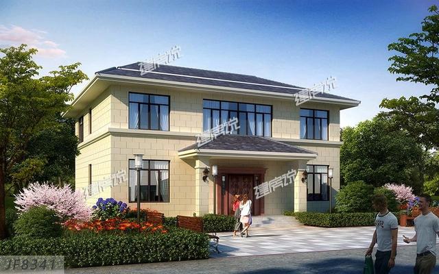 歐式別墅設(shè)計圖，一款別墅，設(shè)計了兩種外觀，喜歡哪種就建哪種