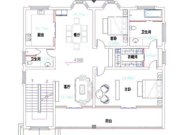 占地約120平方米三層帶商鋪?zhàn)越ǚ吭O(shè)計(jì)圖，造價(jià)50萬，帶棋牌室，休閑舒適