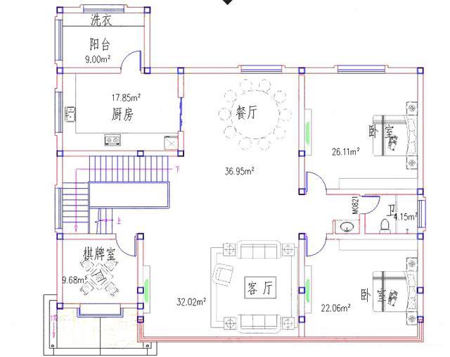 三層帶商鋪新農(nóng)村自建房設(shè)計(jì)圖，55萬(wàn)造價(jià)，商住兩用