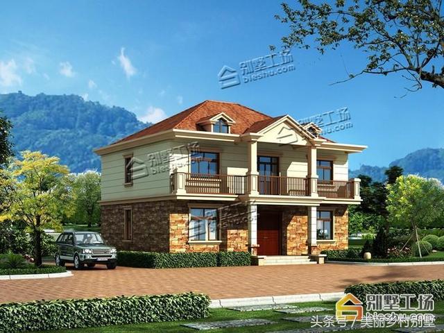 開間大的農(nóng)村二層別墅設(shè)計(jì)圖，21萬經(jīng)濟(jì)造價(jià)，看上去更大氣美觀