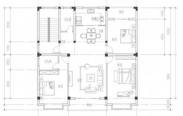 2款帶商鋪門面三層自建房設(shè)計(jì)圖，這種戶型自己經(jīng)營(yíng)或者出租均可，是一種特別實(shí)用的戶型