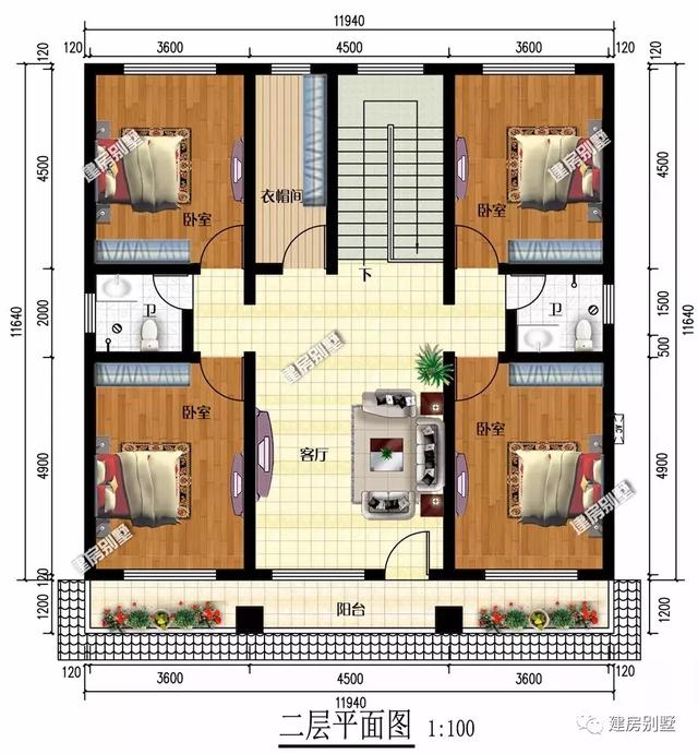兩棟農(nóng)村的別墅設計圖，屋型美觀，經(jīng)濟適用