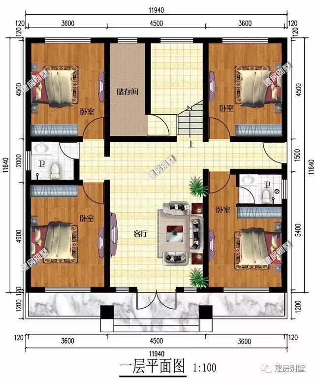 兩棟農(nóng)村的別墅設計圖，屋型美觀，經(jīng)濟適用