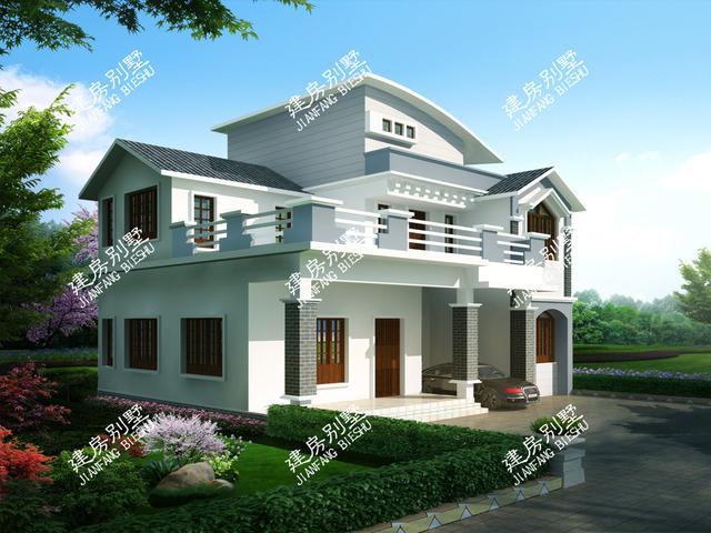 9款帶車庫的二層別墅設(shè)計(jì)圖，主體造價(jià)都不是很高，簡單實(shí)用，讓別人羨慕去吧