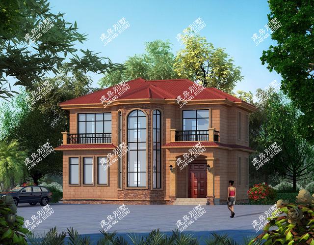 9款帶車庫的二層別墅設(shè)計(jì)圖，主體造價(jià)都不是很高，簡單實(shí)用，讓別人羨慕去吧