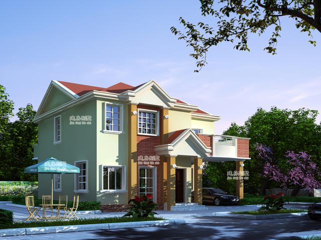 9款帶車庫的二層別墅設(shè)計(jì)圖，主體造價(jià)都不是很高，簡單實(shí)用，讓別人羨慕去吧