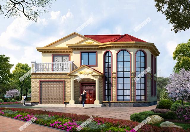 9款帶車庫的二層別墅設(shè)計(jì)圖，主體造價(jià)都不是很高，簡單實(shí)用，讓別人羨慕去吧