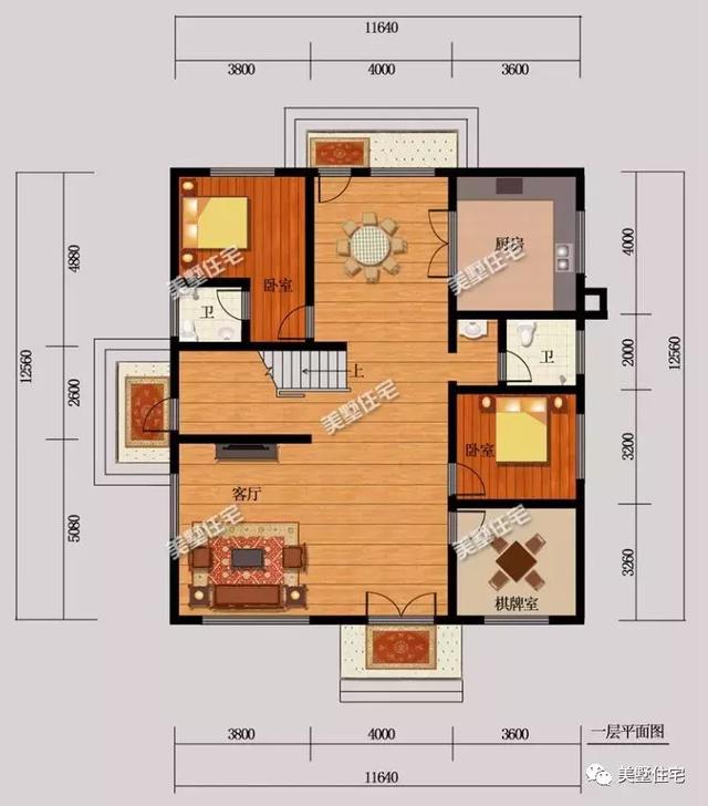 5款農(nóng)村時(shí)尚別墅設(shè)計(jì)圖，帶挑高客廳和大露臺(tái)，第3款讓人眼前一亮