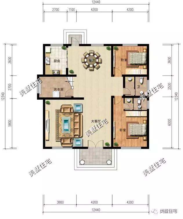 5款農(nóng)村時(shí)尚別墅設(shè)計(jì)圖，帶挑高客廳和大露臺(tái)，第3款讓人眼前一亮