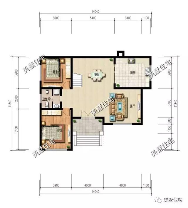 5款農(nóng)村時(shí)尚別墅設(shè)計(jì)圖，帶挑高客廳和大露臺(tái)，第3款讓人眼前一亮