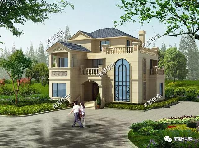 5款農(nóng)村時(shí)尚別墅設(shè)計(jì)圖，帶挑高客廳和大露臺(tái)，第3款讓人眼前一亮