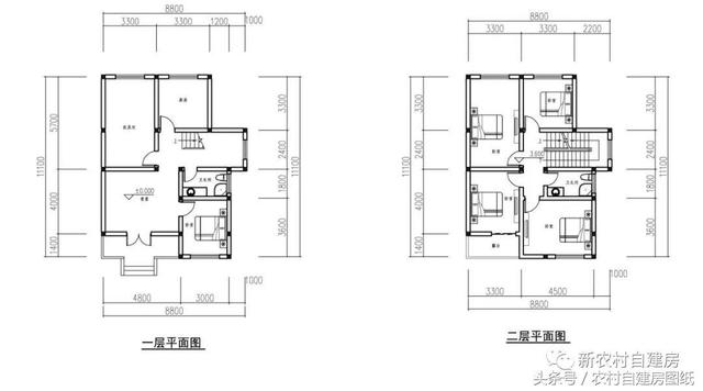 7款小戶型農(nóng)村別墅設(shè)計圖，100平以內(nèi)，小面積也可以建好房