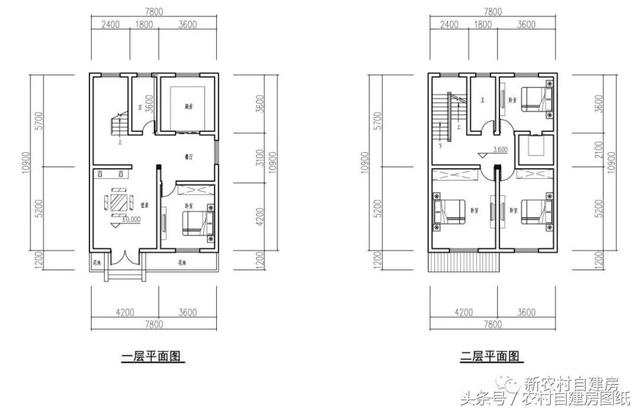 7款小戶型農(nóng)村別墅設(shè)計圖，100平以內(nèi)，小面積也可以建好房