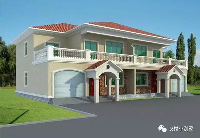 3套比較簡(jiǎn)單的雙拼別墅圖，造價(jià)低哦，后悔看到的太遲了