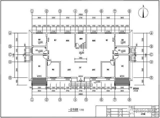 3套比較簡(jiǎn)單的雙拼別墅圖，造價(jià)低哦，后悔看到的太遲了